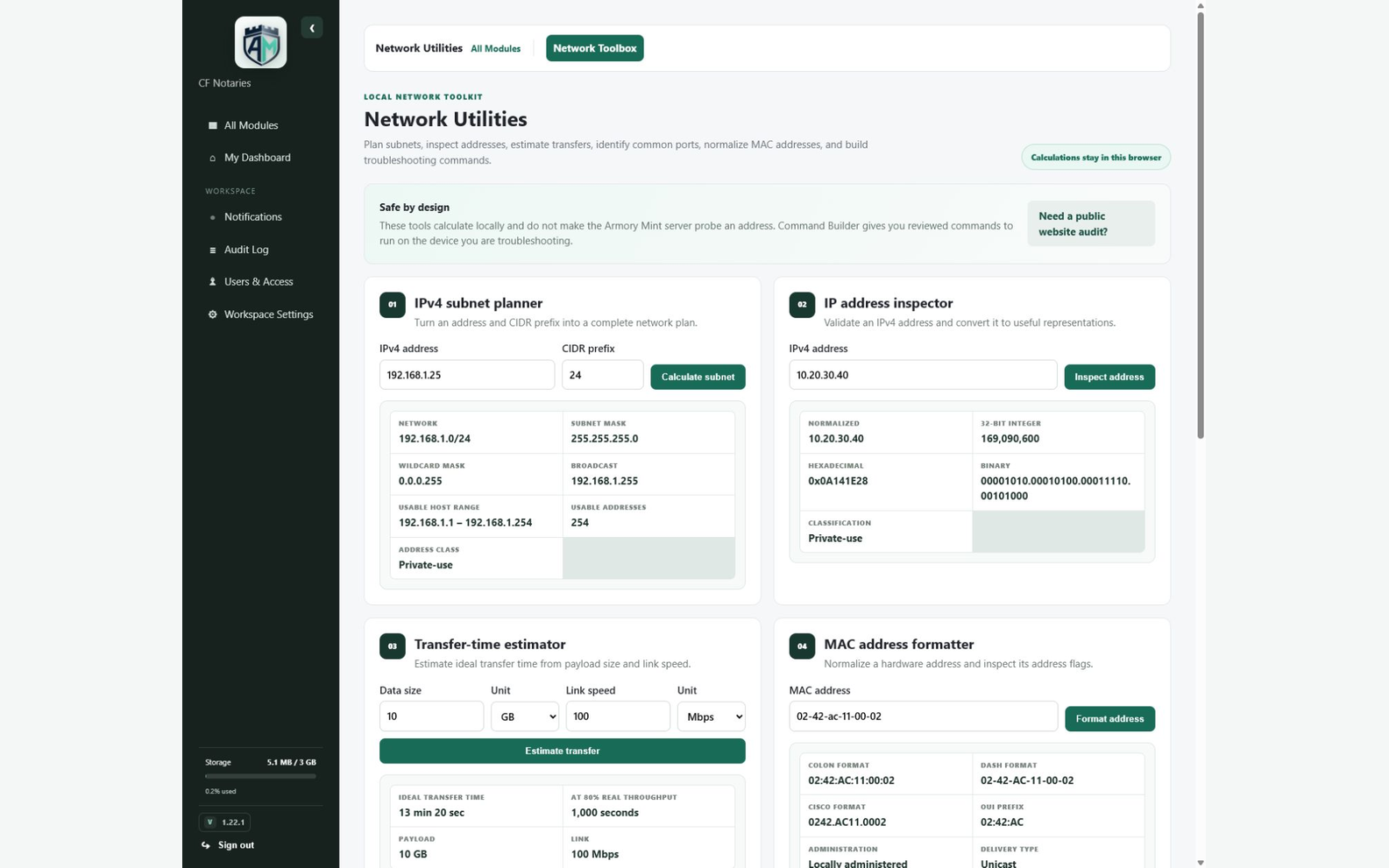 Network Utilities — Network Utilities overview