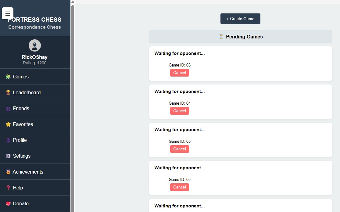 Player Dashboard